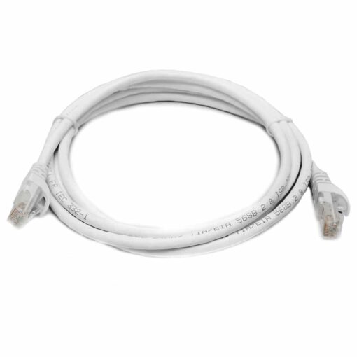 3m White Ethernet Network Lan Cable CAT6 1000Mbps RJ45 PHI1001307 Phipps Electronics 5