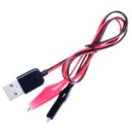 USB to Dual Red and Black Alligator Test Clips PHI1003181 Phipps Electronics